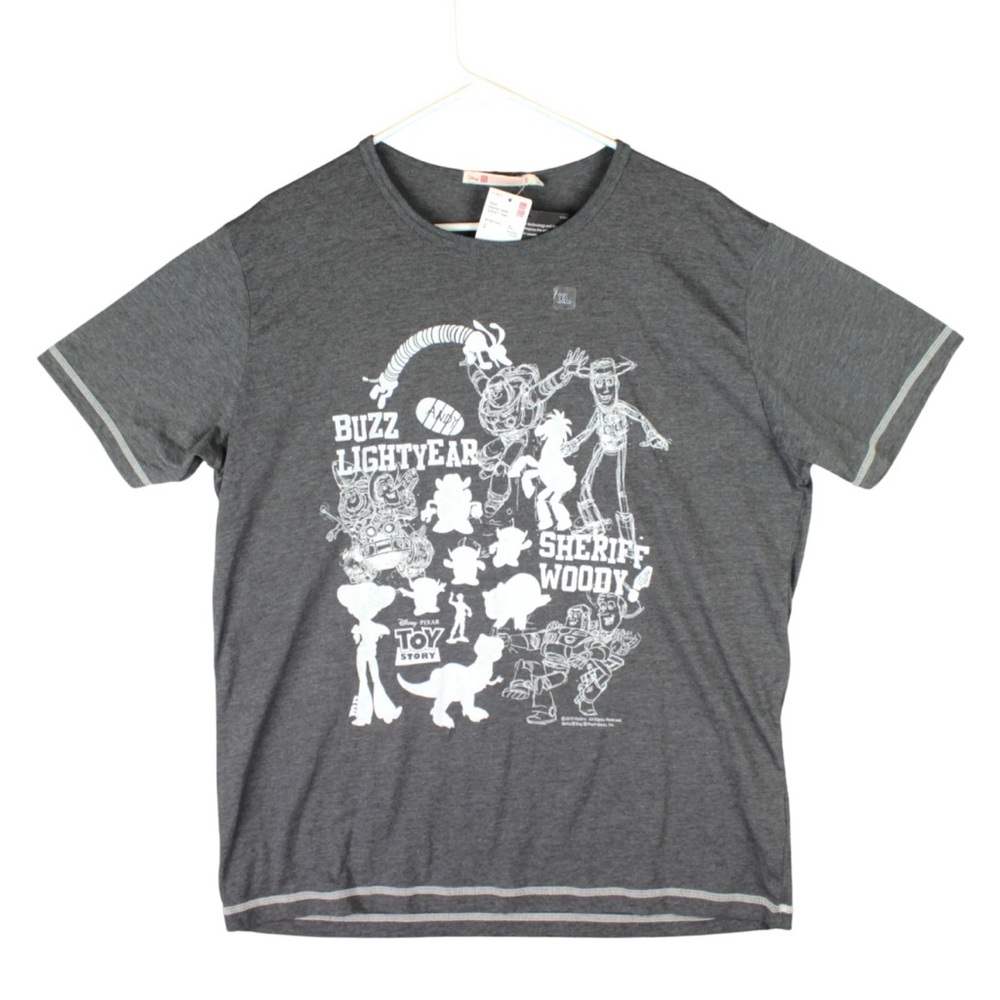 2010 Hasbro Uniqlo x Disney Pixar Toy Story Buzz Lightyear Gray T Shirt XL NWT